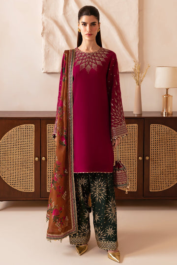 JAZMIN | PREMIUM EMBROIDERED RAW SILK | UR-7038