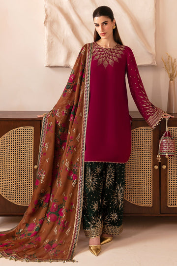 JAZMIN | PREMIUM EMBROIDERED RAW SILK | UR-7038