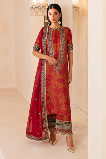 JAZMIN | PREMIUM EMBROIDERED RAW SILK | UR-7044