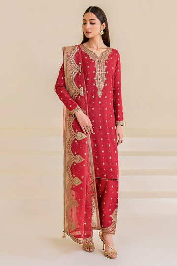 JAZMIN | PREMIUM EMBROIDERED RAW SILK | UR-7047