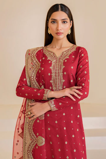 JAZMIN | PREMIUM EMBROIDERED RAW SILK | UR-7047