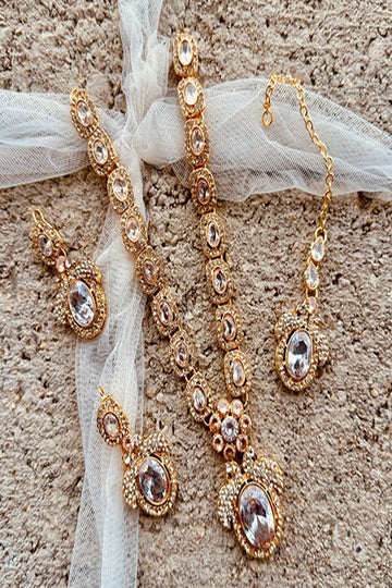 KOH-E-GEM | JEWELLERY | URBAN GLOW NECKLACE SET – WHITE