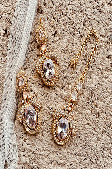 KOH-E-GEM | JEWELLERY | URBAN GLOW NECKLACE SET – WHITE