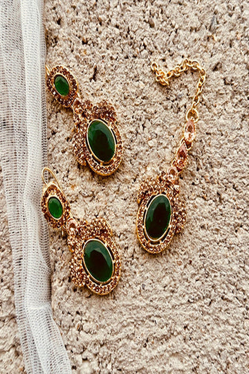 KOH-E-GEM | JEWELLERY | URBAN GLOW NECKLACE SET – GREEN
