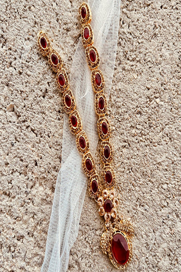 KOH-E-GEM | JEWELLERY | URBAN GLOW NECKLACE SET – MAROON