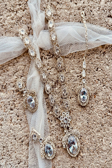 KOH-E-GEM | JEWELLERY | URBAN GLOW NECKLACE SET – SILVER