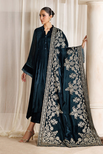 BAROQUE | SHAWLS | EMBROIDERED VELVET SHAWL VS-73