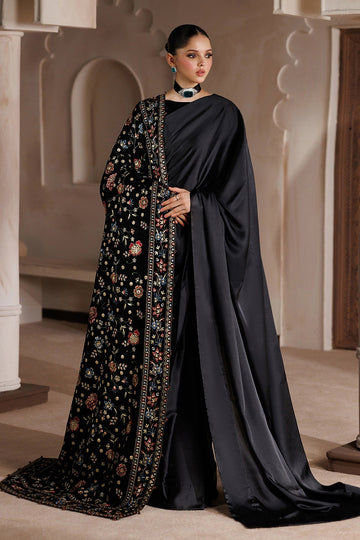 BAROQUE | ESSENTIALS | PLAIN SHAMOOZ SILK SAREE EN-1393