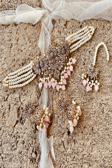 KOH-E-GEM | JEWELLERY | VINTAGE AURA CHOKER - PINK