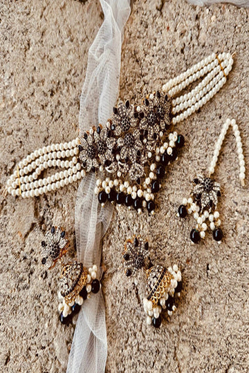 KOH-E-GEM | JEWELLERY | VINTAGE AURA CHOKER - BLACK