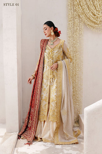 AIK | WEDDING FESTIVE ’25 VOL. 2 - LOOK 03 | STYLE 01 | HYDERABADI SHIRT WITH FARSHI GHARARA