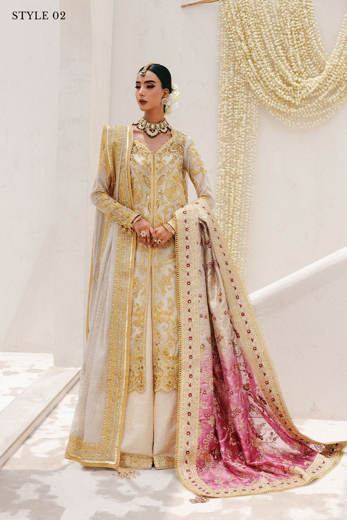 AIK | WEDDING FESTIVE ’25 VOL. 2 - LOOK 03 | STYLE 02 | LONG SHIRT WITH SHARARA