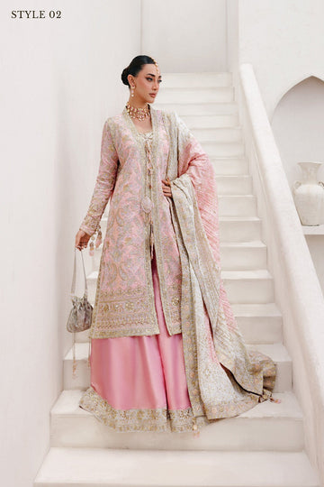 AIK | WEDDING FESTIVE ’25 VOL. 2 - LOOK 07 | STYLE 02 | OPEN FRONT LONG SHIRT WITH SHARARA