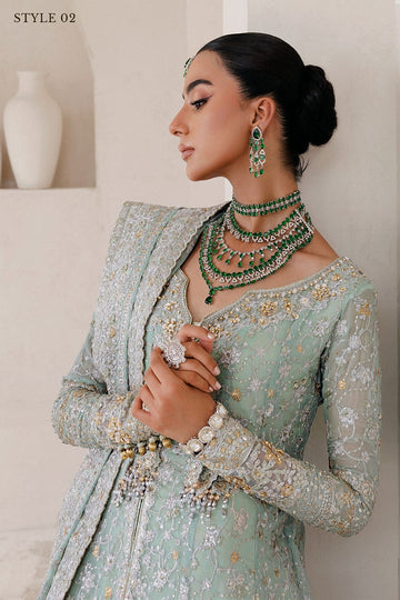 AIK | WEDDING FESTIVE ’25 VOL. 2 - LOOK 08 | STYLE 02 | KALIDAR OPEN FRONT WITH FARSHI GHARARA