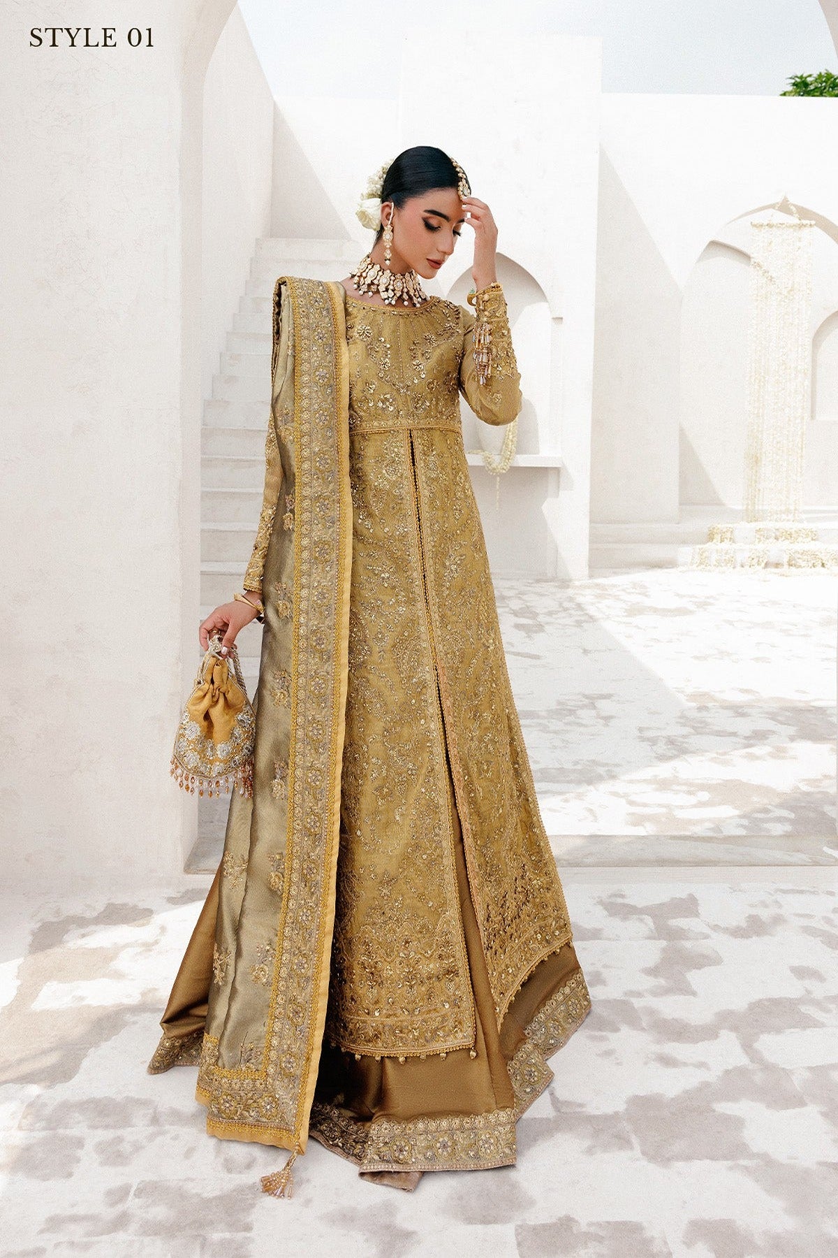 AIK | WEDDING FESTIVE ’25 VOL. 2 - LOOK 10 | STYLE 01 | OPEN FRONT WITH SKIRT