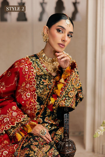 AIK | WEDDING FESTIVE ’26 VOL. 1 - LOOK 06 | STYLE 02 | SIDE SLIT LONG SHIRT WITH CRUSHED FROCK