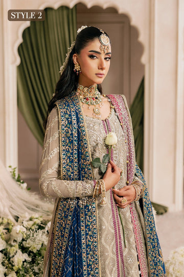 AIK | WEDDING FESTIVE ’26 VOL. 1 - LOOK 09 | STYLE 02 | OPEN FRONT LONG SHIRT WITH CHRUSHED SKIRT