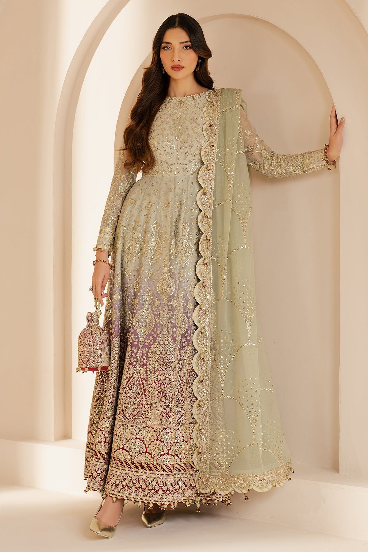 JAZMIN | WEDDING FORMALS'25 | EMBROIDERED CHIFFON WF'25-01