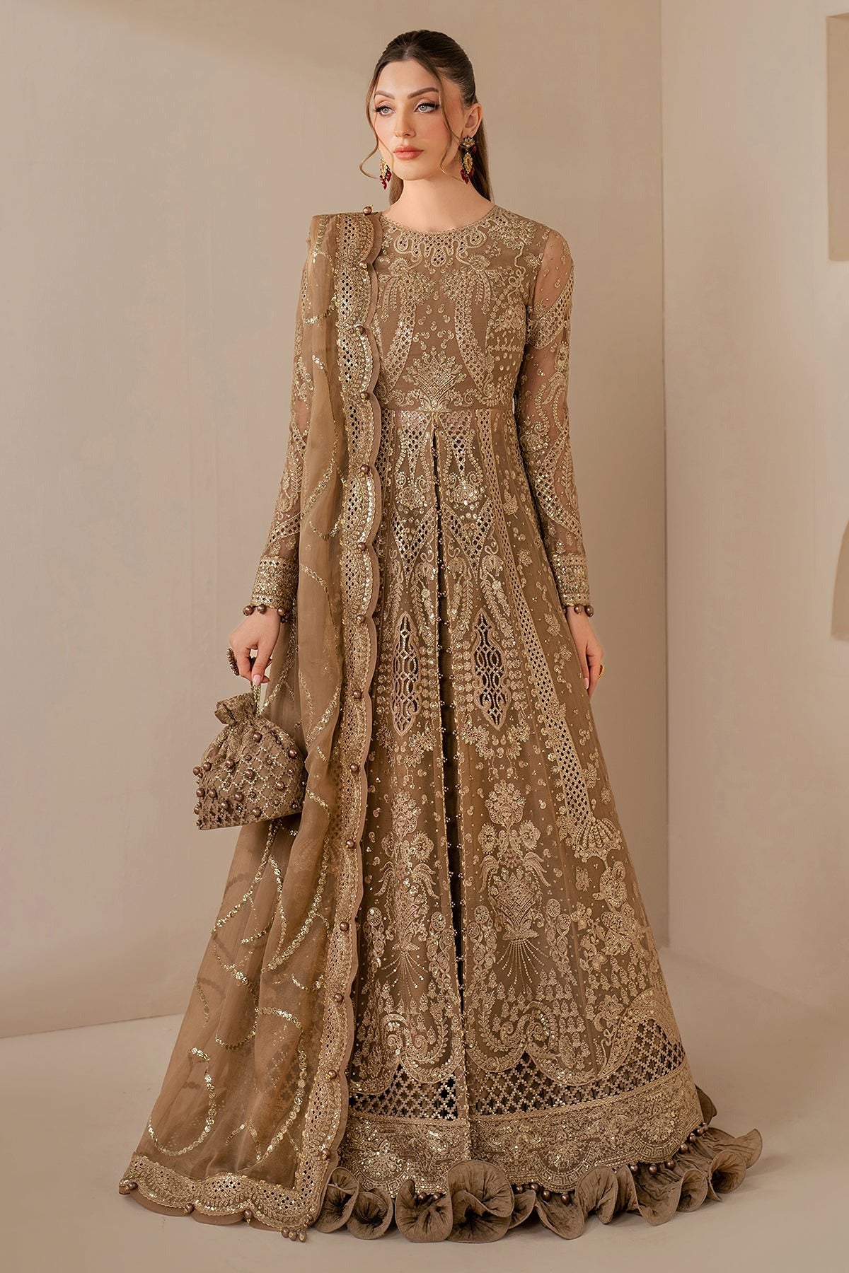 JAZMIN | WEDDING FORMALS'25 | EMBROIDERED CHIFFON WF'25-04