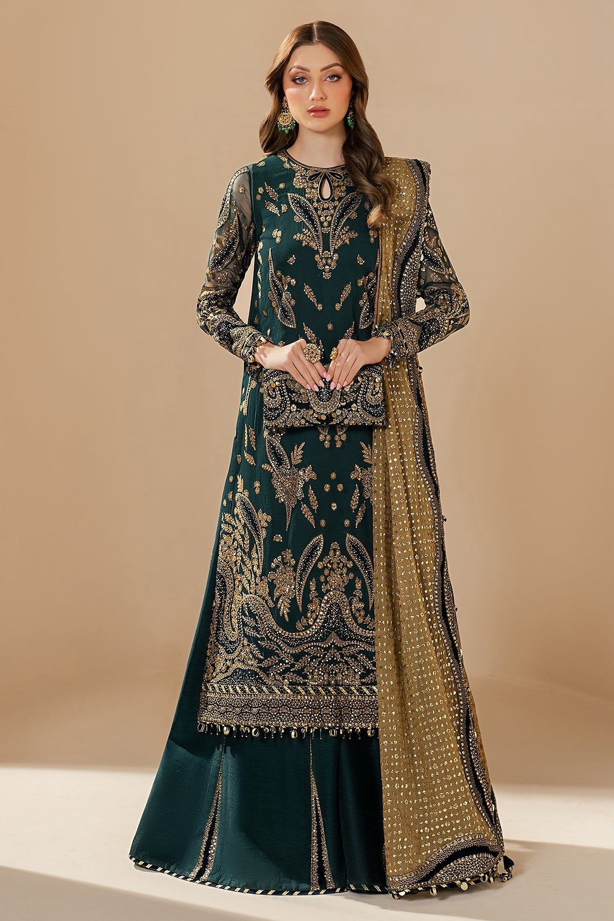 JAZMIN | WEDDING FORMALS'25 | EMBROIDERED CHIFFON WF'25-06