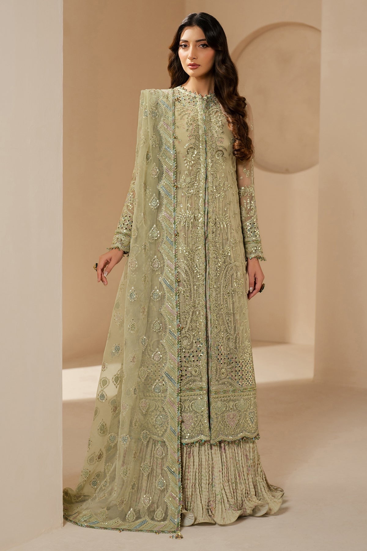 JAZMIN | WEDDING FORMALS'25 | EMBROIDERED CHIFFON WF'25-07