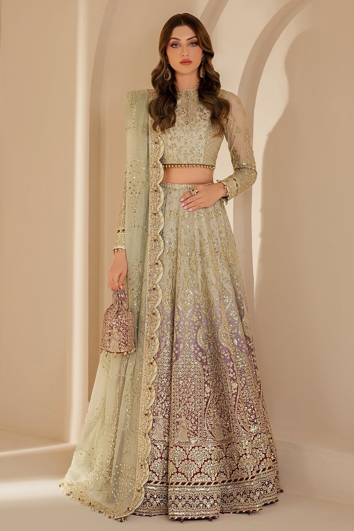 JAZMIN | WEDDING FORMALS'25 | EMBROIDERED CHIFFON WF'25-09