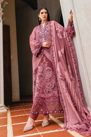 MARIA B | WINTER LUXE | EMBROIDERED ORGANZA SUIT | WL-1304-ASH PINK | SHIRT