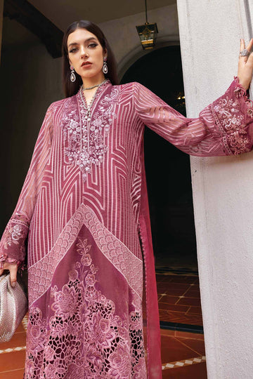 MARIA B | WINTER LUXE | EMBROIDERED ORGANZA SUIT | WL-1304-ASH PINK | SHIRT