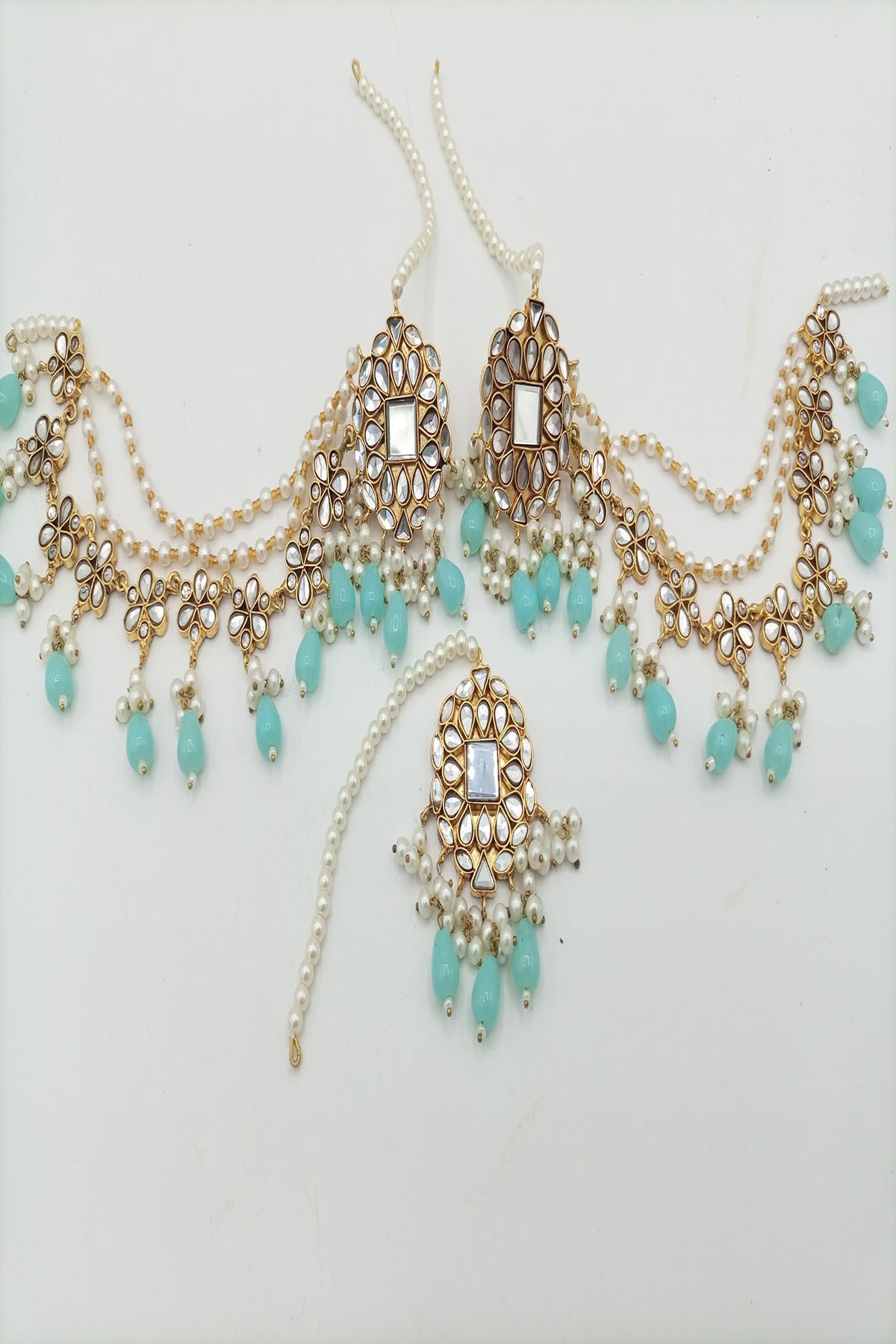 HS | JEWELLERY | EARRINGS & MAANG TIKKA | BLUE