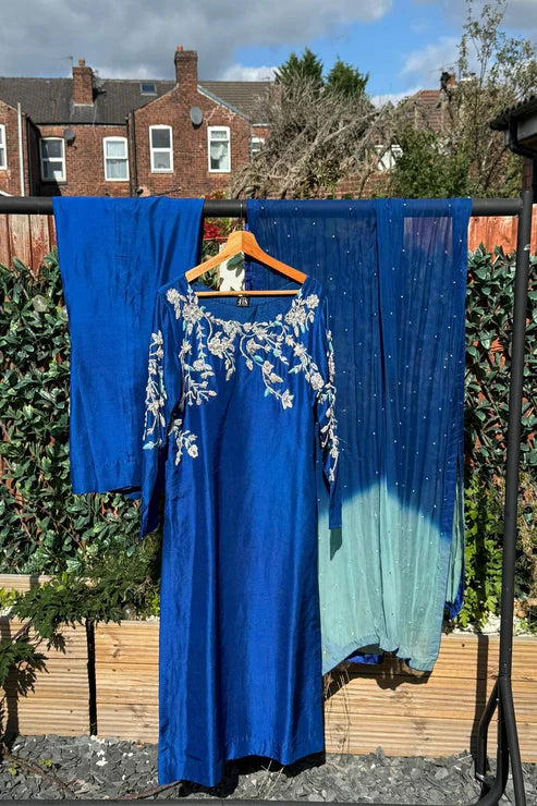 HAFSAH|SANA - INDIAN SILK ENSEMBLE  - AVAILABLE IN ALL COLORS