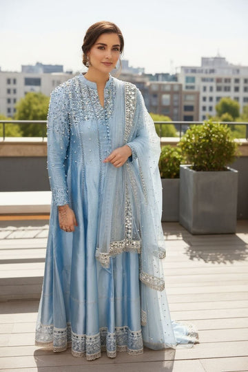 HAFSAH|SANA - BLUE SILK ENSEMBLE - AVAILABLE IN ALL COLORS