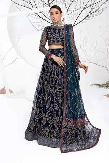 ZARIF | LA CELESTE LUXURY FORMALS | ZLC 01 BLUEBERRY | LEHNGA