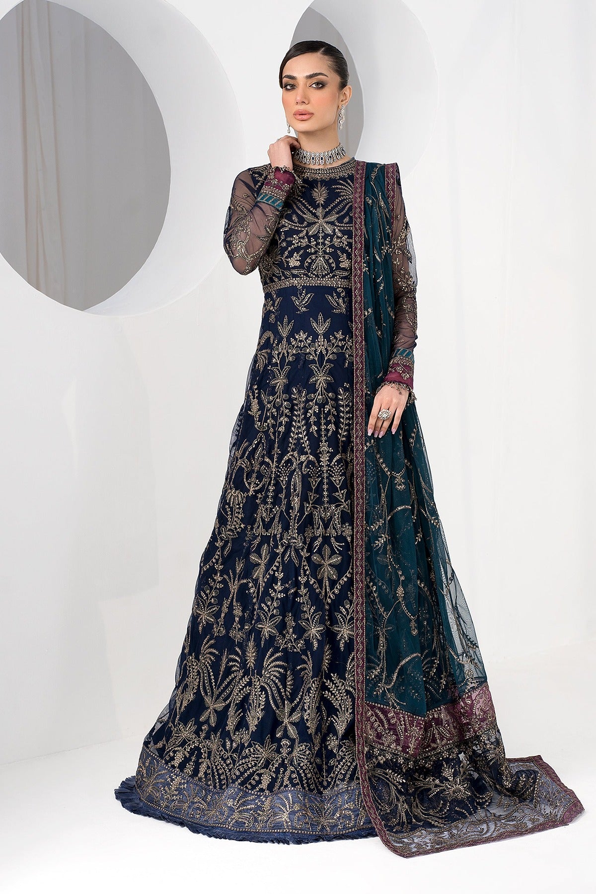ZARIF | LA CELESTE LUXURY FORMALS | ZLC 01 BLUEBERRY | FROCK