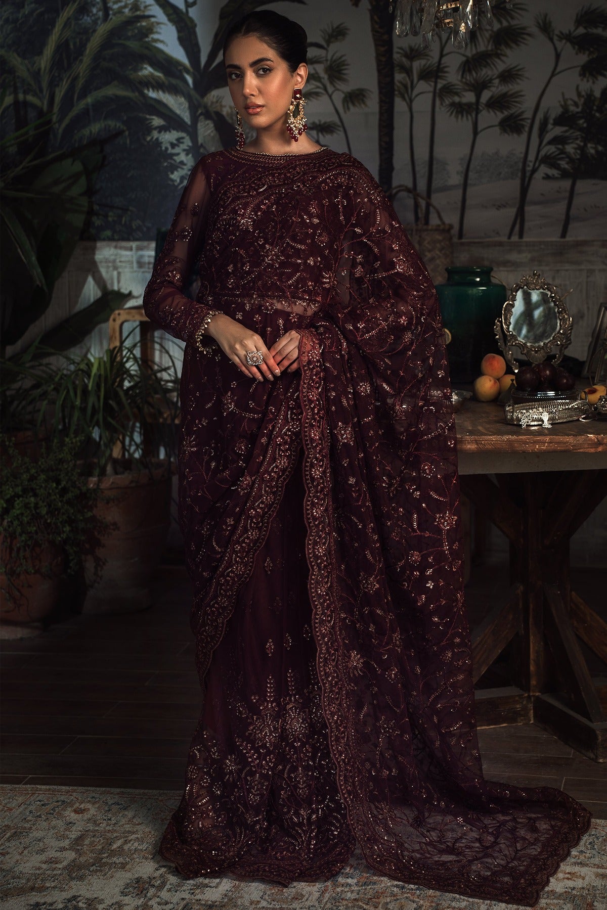 ZARIF | LA ROSELLA | ZLR 06 CARMINE | SAREE