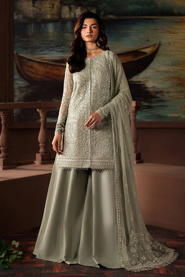 ZARIF | PREMIUM CHIFFON | ZRF-PRC-02 ETHEL | SHORT SHIRT WITH SHARARA
