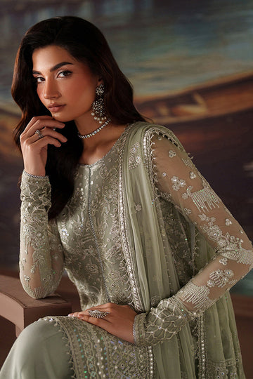 ZARIF | PREMIUM CHIFFON | ZRF-PRC-02 ETHEL | SHORT SHIRT WITH SHARARA