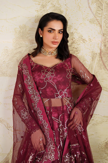 ZARIF | ZANEERA PRINTED & EMBROIDERED FORMALS | ZRF-ZPE-07 FALEK | FROCK WITH LEHNGA