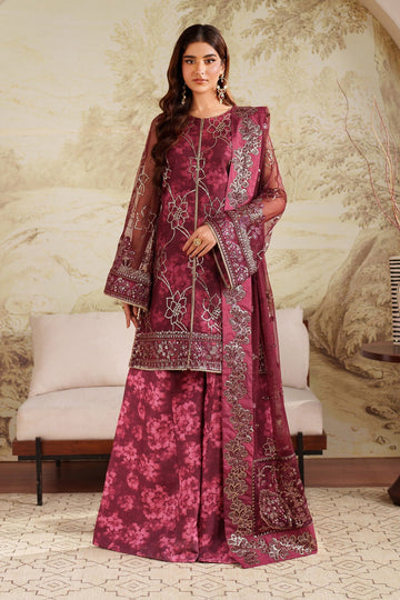 ZARIF | ZANEERA PRINTED & EMBROIDERED FORMALS | ZRF-ZPE-07 FALEK | SHORT SHIRT WITH SHARARA