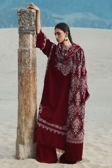 ZARA SHAHJAHAN | WINTER SARAAB | QIRMIZ-D7