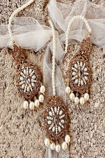 KOH-E-GEM | JEWELLERY | ZEHNASEEB CHOKER SET - WHITE
