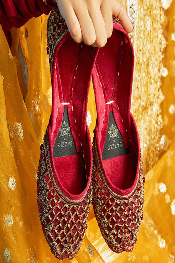 DAZZLE | KHUSSA SHOES | ZERBEEN (MAROON)