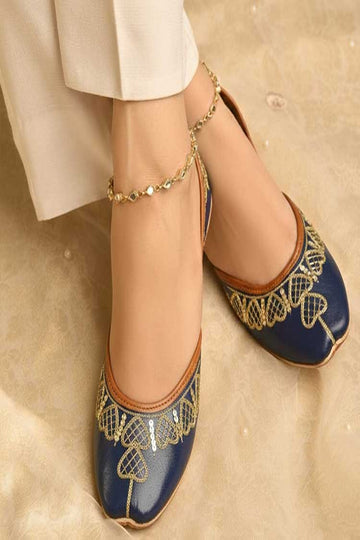 DAZZLE | KHUSSA SHOES | ZULEHA (BLUE)