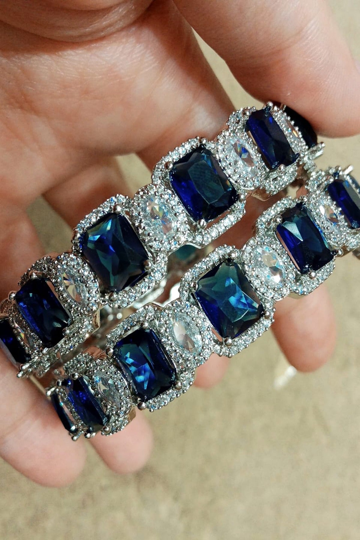 HS | ZIRCON BANGLES | BLUE
