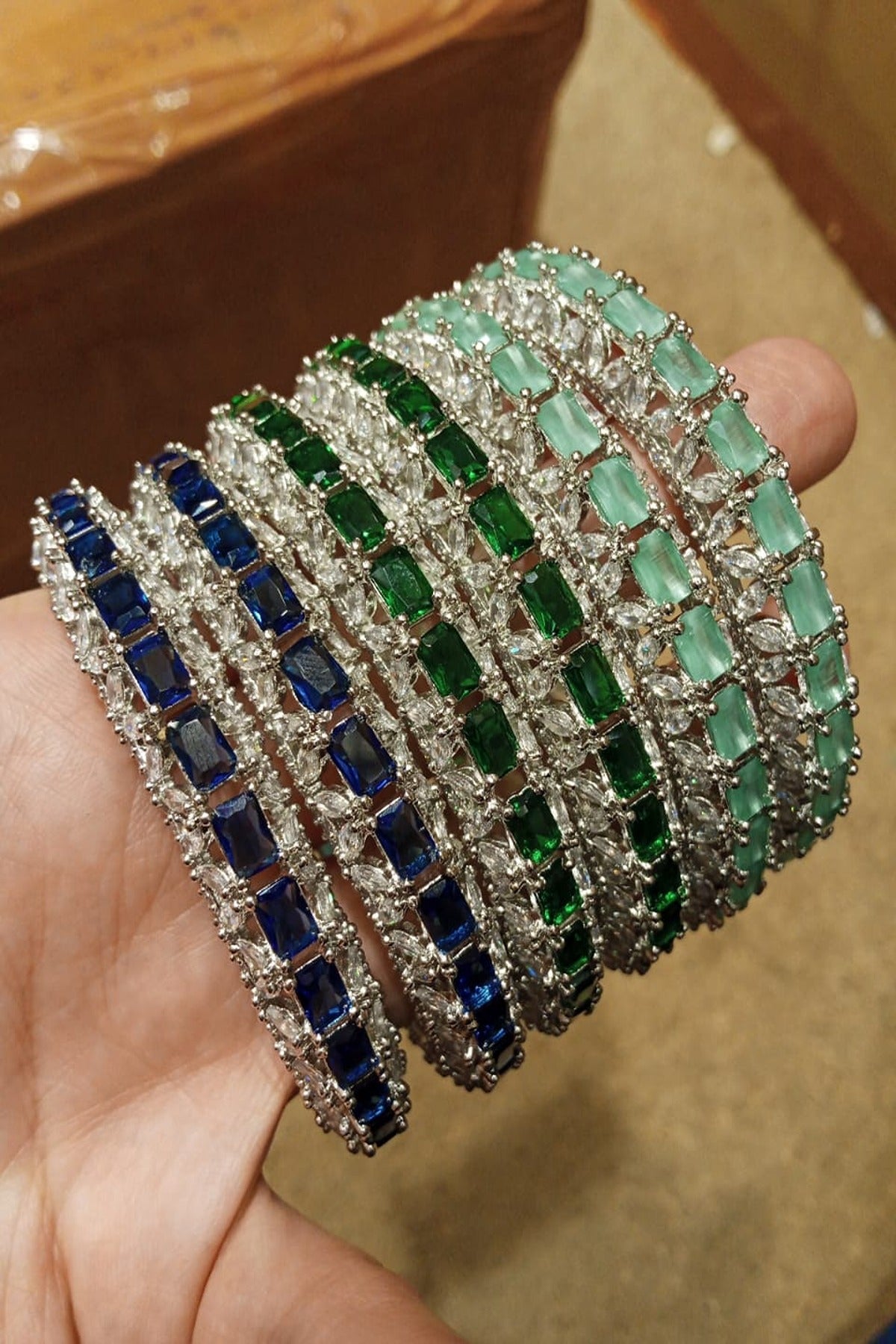 HS | ZIRCON BANGLES | BLUE