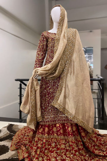 RIZWAN AHMED | BRIDAL | MAROON & GOLDEN