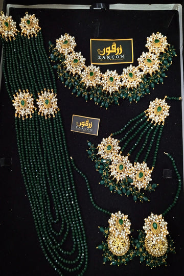 HS | JEWELLERY | GREEN BRIDAL SET