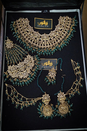 HS | JEWELLERY | GOLDEN GREEN BRIDAL SET