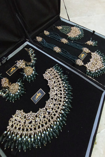 HS | JEWELLERY | GREEN BRIDAL SET