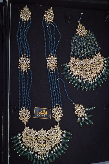 HS | JEWELLERY | GREEN BRIDAL SET