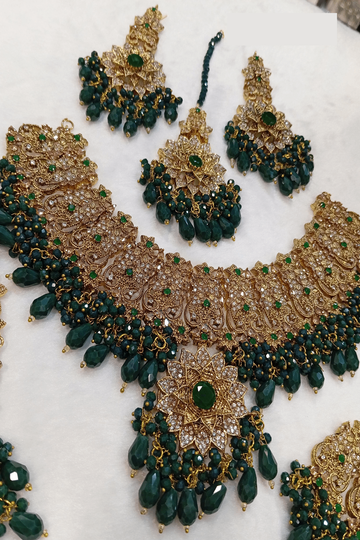 HS | JEWELLERY | GREEN BRIDAL SET